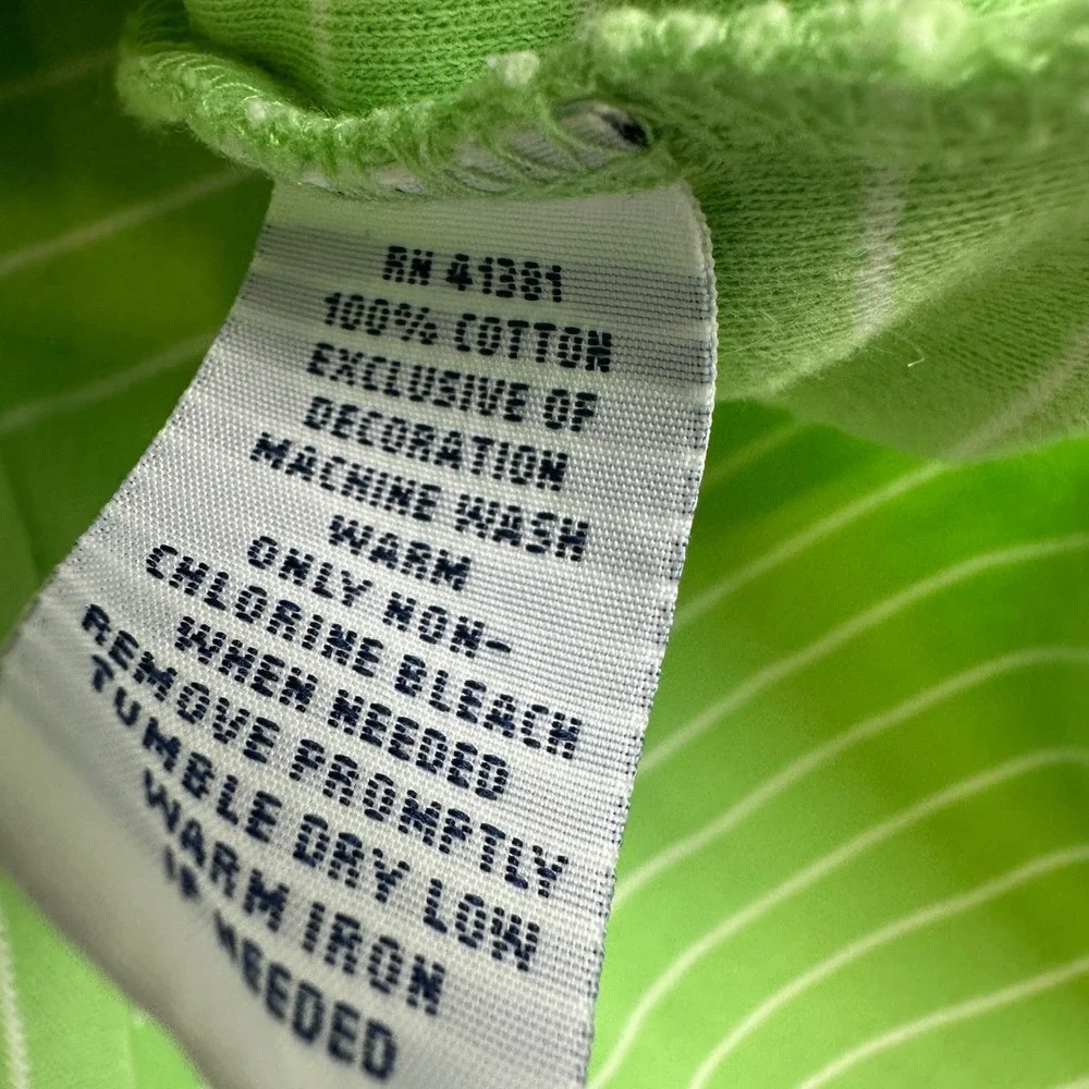 Polo‎ Ralph Lauren Striped Polo Shirt Men's Large Green Good Custom Fit